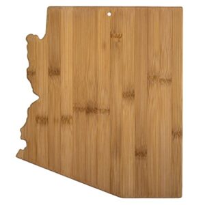 totally bamboo arizona state shaped cutting board, natural bamboo