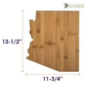 Totally Bamboo Arizona State Shaped Cutting Board, Natural Bamboo