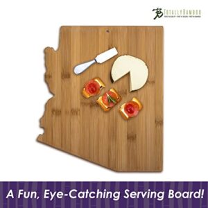 Totally Bamboo Arizona State Shaped Cutting Board, Natural Bamboo