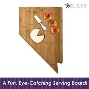 Totally Bamboo Nevada State Shaped Bamboo Serving & Cutting Board