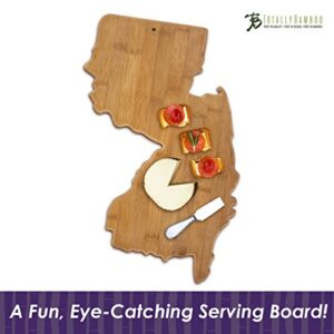 Totally Bamboo New Jersey State Shaped Bamboo Serving & Cutting Board