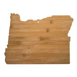 totally bamboo oregon state shaped cutting board, natural bamboo