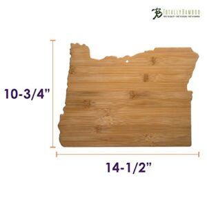 Totally Bamboo Oregon State Shaped Cutting Board, Natural Bamboo