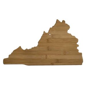 totally bamboo virginia state shaped bamboo serving & cutting board, brown
