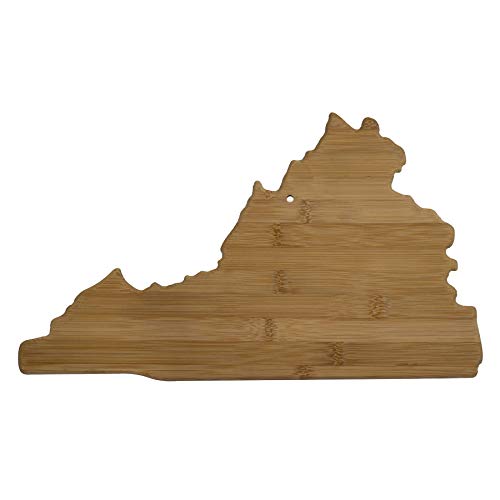 Totally Bamboo Virginia State Shaped Bamboo Serving & Cutting Board, Brown