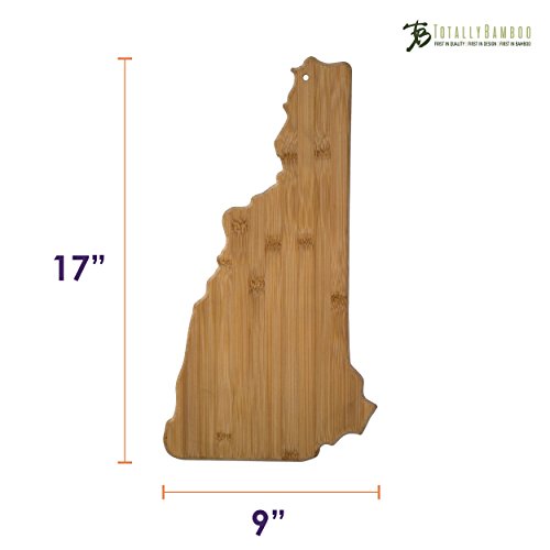 Totally Bamboo New Hampshire State Shaped Serving & Cutting Board, Natural Bamboo