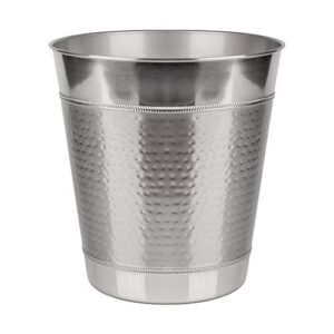 nu steel Hudson Bathroom Wastebasket Bin Trash Can in Premium Polished Stainless Steel for Bathrooms & Vanity Spaces