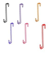 tough-1 8" wire tack hook - 6 pack - assorted