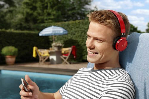 Philips SHB9100RD/28 Bluetooth Stereo Headset, Red