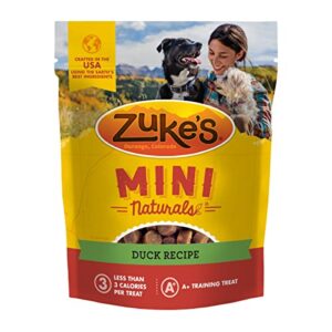 zuke's mini naturals training dog treats duck recipe - 16 oz bag