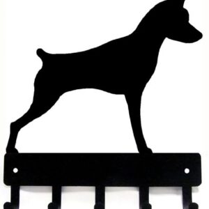 The Metal Peddler Miniature Pinscher Dog - Key Holder for Wall - Small 6 inch Wide - Made in USA; Gift for Dog Lovers