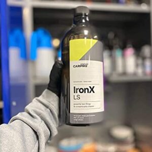 CARPRO IronX Iron Remover: Lemon Scent - Stops Rust Spots and Pre-Mature Failure of the Clear Coat, Iron Contaminant Removal - Liter with Sprayer (34oz)