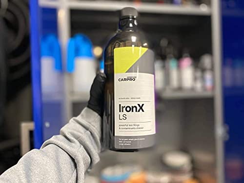 CARPRO IronX Iron Remover: Lemon Scent - Stops Rust Spots and Pre-Mature Failure of the Clear Coat, Iron Contaminant Removal - Liter with Sprayer (34oz)