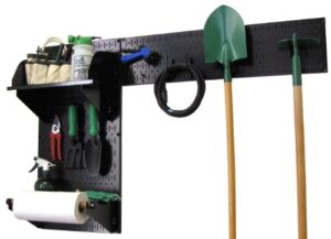 wall control pegboard garden supplies storage and organization garden tool organizer kit with black pegboard and black accessories