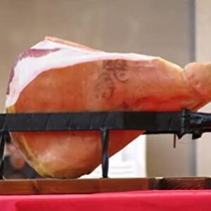 Ham stand with iron claw and wooden base