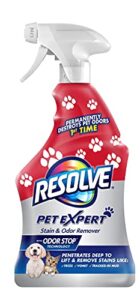 resolve pet expert carpet & upholstery cleaner - removes stains and odors, 22 oz