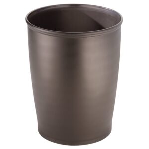 idesign kent plastic wastebasket, tall trash bathroom, kitchen, office, bedroom, 9.5" x 9.5" x 12", waste can