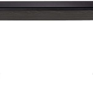 Walker Edison Lawrence Urban Industrial X Leg Glass Top Computer Desk, 48 Inch, Black