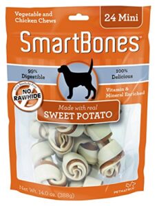 smartbones mini sweet potato chews (24 pack), sbsp-02002, mini-24 pieces/pack