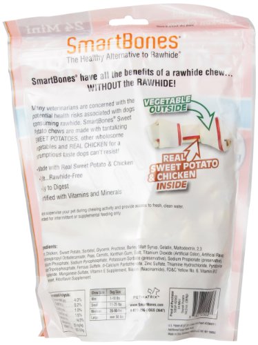 SmartBones Mini Sweet Potato Chews (24 Pack), SBSP-02002, Mini-24 pieces/pack