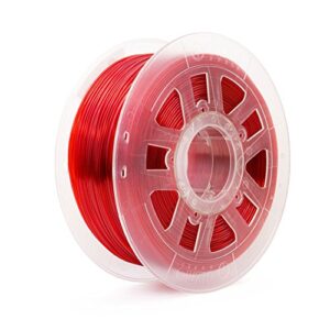 gizmo dorks 1.75mm pla filament 1kg / 2.2lb for 3d printers, translucent red