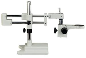 omax dual-bar boom stand with focusing rack 76mm for stereo microscopes a602