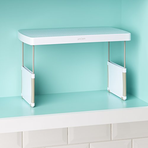 YouCopia StoreMore Height Expandable Kitchen Shelf Organizer, 13-Inches, White