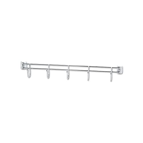 Alera ALESW59HB424SR 24 in. Deep 5-Hook Bars for Wire Shelving - Silver (2-Piece/Pack)