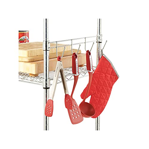 Alera ALESW59HB424SR 24 in. Deep 5-Hook Bars for Wire Shelving - Silver (2-Piece/Pack)