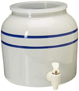 bluewave lifestyle stripe design water dispenser crock, blue - pkds171