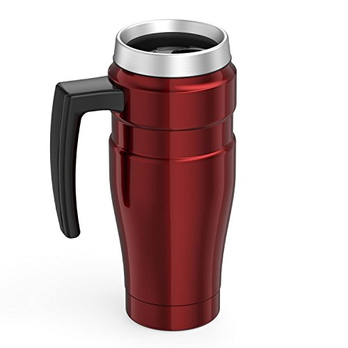 THERMOS Stainless King Vacuum-Insulated Travel Mug, 16 Ounce, Cranberry