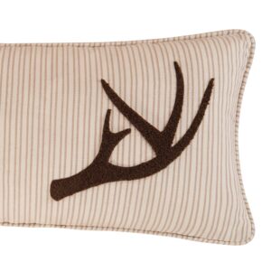 C&F Home Sleepy Forest Deer Antler Lumbar Tufted Pillow Decor Decoration Fall Throw Pillow for Couch Chair Living Room Bedroom 12 x 24 Tan