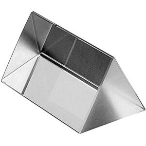 amlong crystal 2.5 inch optical glass triangular prism for teaching light spectrum physics and photo photography prism, 60mm