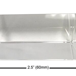 Amlong Crystal 2.5 inch Optical Glass Triangular Prism for Teaching Light Spectrum Physics and Photo Photography Prism, 60mm