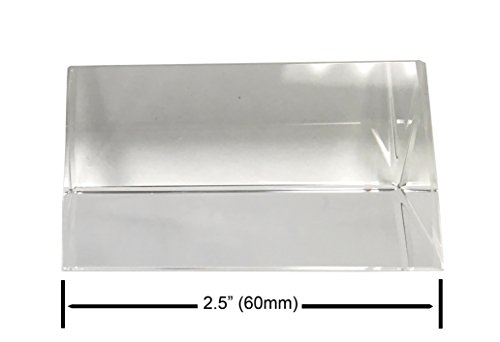 Amlong Crystal 2.5 inch Optical Glass Triangular Prism for Teaching Light Spectrum Physics and Photo Photography Prism, 60mm