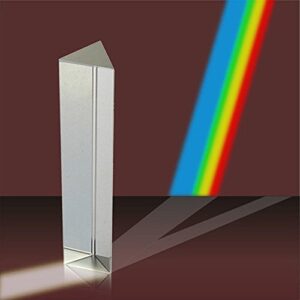 Amlong Crystal 2.5 inch Optical Glass Triangular Prism for Teaching Light Spectrum Physics and Photo Photography Prism, 60mm