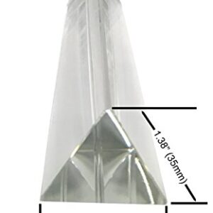 Amlong Crystal 6 inch Optical Glass Triangular Prism for Teaching Light Spectrum Physics and Photo Photography Prism, 150mm