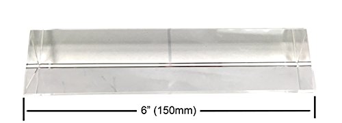 Amlong Crystal 6 inch Optical Glass Triangular Prism for Teaching Light Spectrum Physics and Photo Photography Prism, 150mm