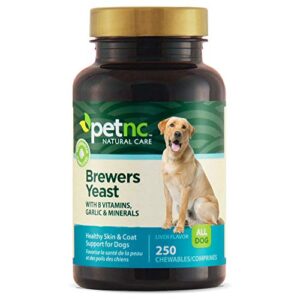 petnc natural care brewers yeast chewables for dogs, 250 count