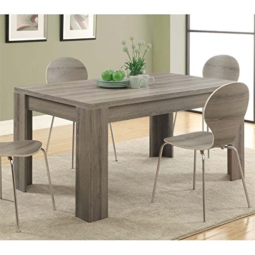 Monarch Specialties , Dining Table, Dark Taupe Reclaimed-Look ,60"L