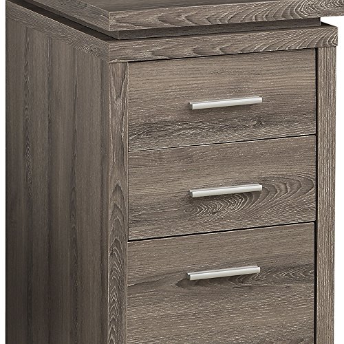 Monarch Specialties Hollow-Core Left or Right Facing Corner Desk, Dark Taupe