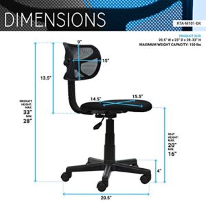 Student Mesh Task Office Chair. Color: Black