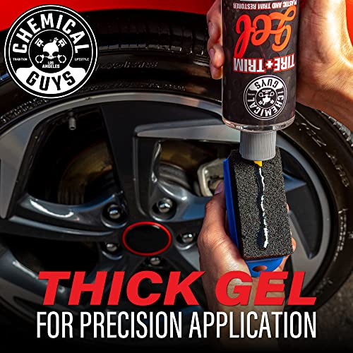 Chemical Guys TVD_108_16 Tire and Trim Gel for Plastic and Rubber, Restore and Renew Faded Tires, Trim, Bumpers and Rubber, Safe for Cars, Trucks, SUVs, Motorcycles, RVs & More 16 fl oz