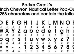 Barker Creek Letter Pop-Outs, 4" Chevron Nautical, Multicolor Designer Letters for Bulletin Boards, Breakrooms, Reception Areas, Signs, Displays, and More! 4", 255 Characters per Set (1719)