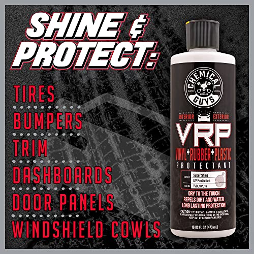 Chemical Guys TVD_107_16 VRP Vinyl, Rubber and Plastic Non-Greasy Dry-to-the-Touch Long Lasting Super Shine Dressing for Tires, Trim and More, Safe for Cars, Trucks, SUVs, RVs & More, 16 fl oz