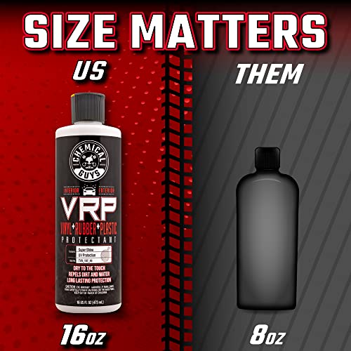 Chemical Guys TVD_107_16 VRP Vinyl, Rubber and Plastic Non-Greasy Dry-to-the-Touch Long Lasting Super Shine Dressing for Tires, Trim and More, Safe for Cars, Trucks, SUVs, RVs & More, 16 fl oz