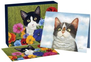 lang american cat deluxe note card set by lowell herrero,