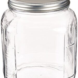 Anchor Hocking 2-Quart Cracker Jar with Brushed Aluminum Lid, Set of 4