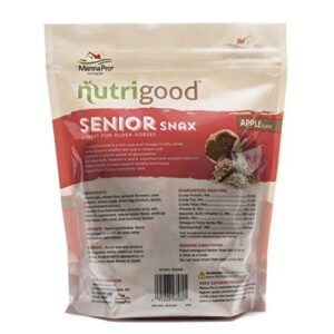 Nutrigood Senior Snax Horse Treats | Made with Omega 3 Fatty Acids, Biotin, and Glucosamine | 2 Pounds