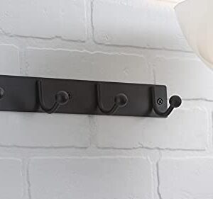 Richelieu Hardware 16218 Utility Hook Rack 12-5/8 in (320 mm), Matte Black